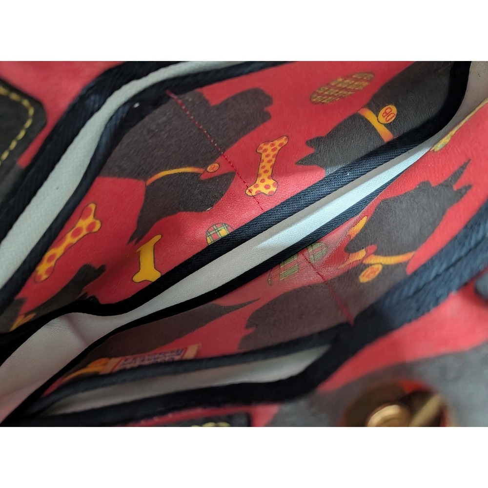 AUTHENTIC Vintage Dooney & Bourke Scottie Dog Red Satchel "Made in USA" V1 Y2K - Picture 5 of 6